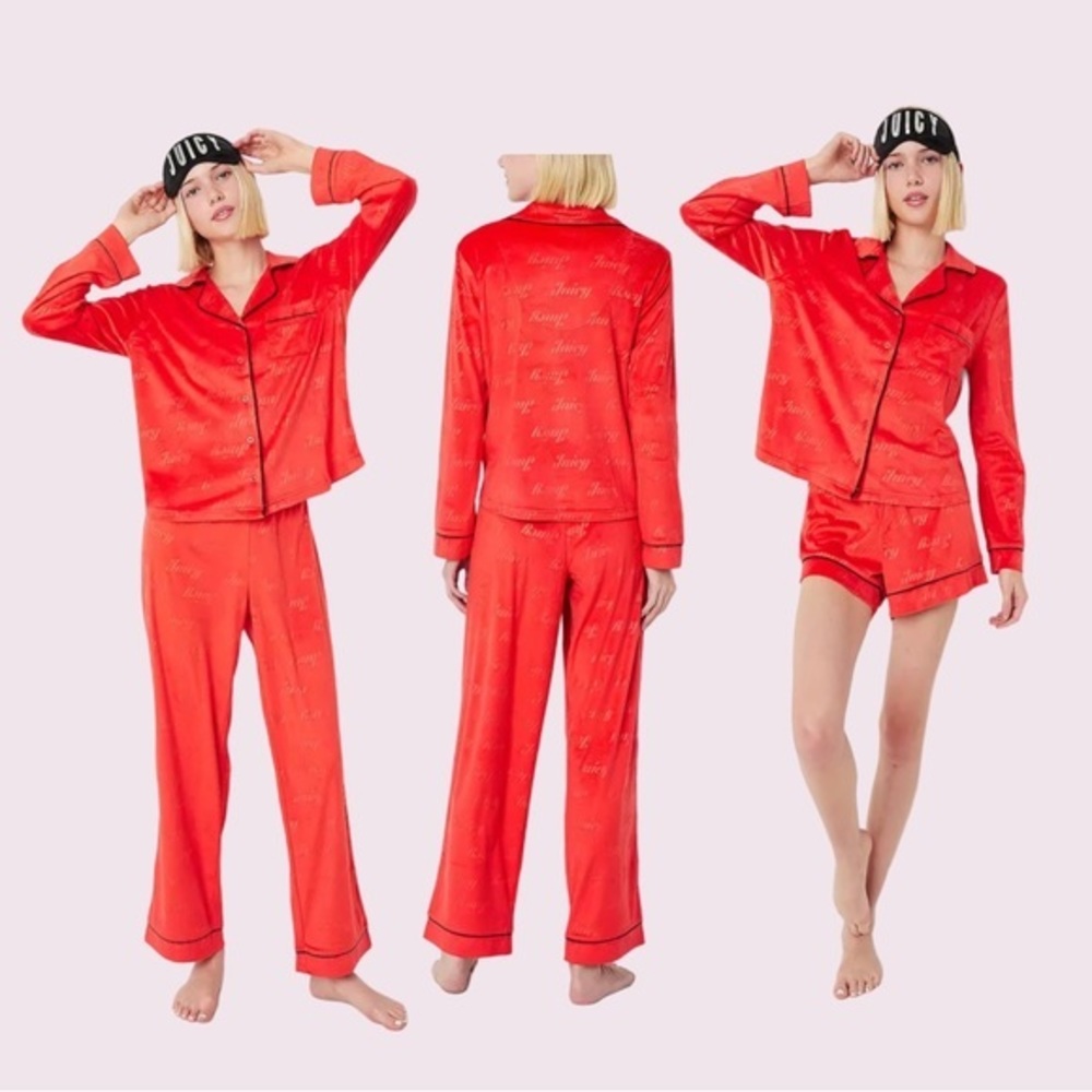 Juicy Couture Red 4PC Pajama Set
